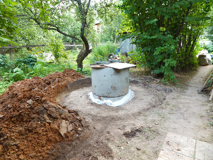 Чтобы защитить колодец от верховодки, рекомендуется смонтировать глиняный замок вокруг него