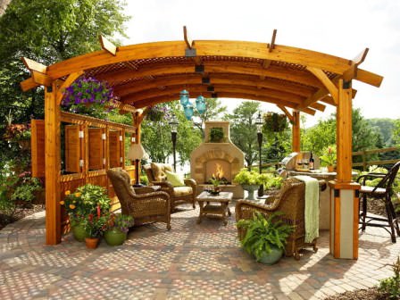 Арка-беседка с полным внутренним обустройством!