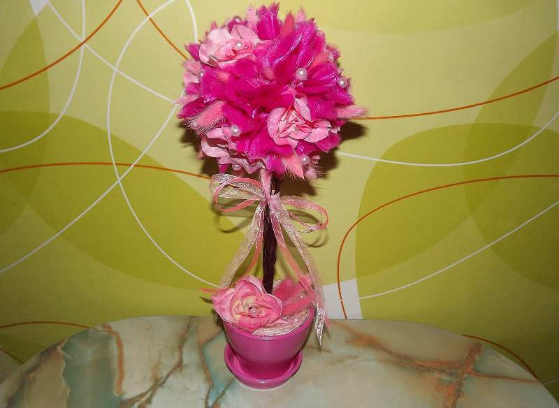 Топиарий из роз - оригинальное деревце