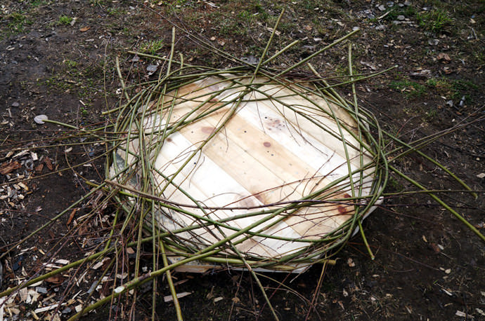 Основание из тонкой шпунтованной доски (20 мм)