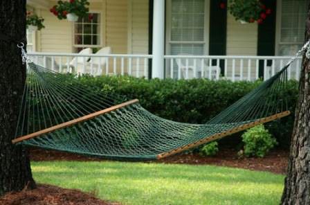Подвесной гамак для дачи — простой и недорогой
