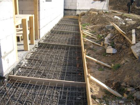 Один из основных этапов ремонта цоколя — ремонт или заливка качественной отмостки