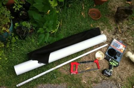 Производство вертикальной грядки из двух пластиковых труб