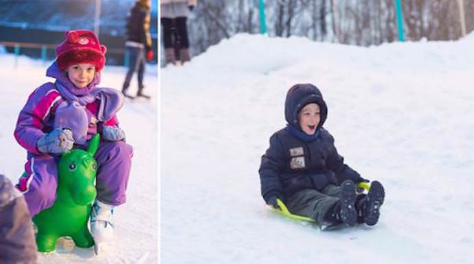 Снежная горка на даче подарит вашим детям и внукам множество радости