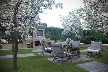 Зона отдыха в саду