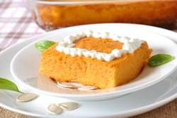 Творожно-тыквенная запеканка получается действительно вкусной