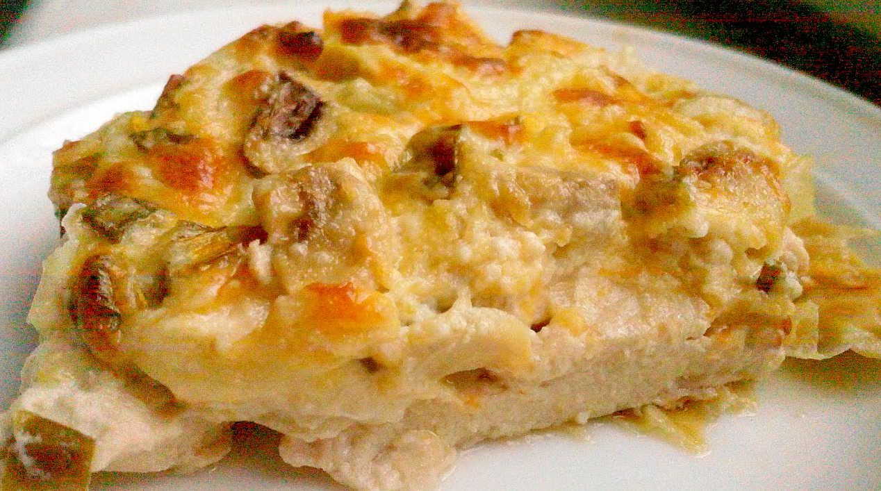 Смесь картофеля, курицы и грибов не оставит вас равнодушным