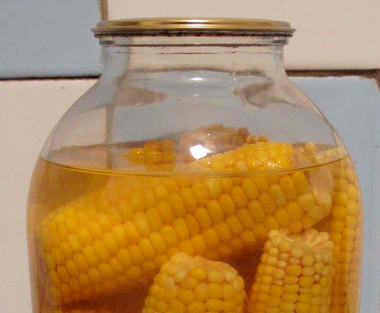 Консервированные початки получаются слегка сладкими 
